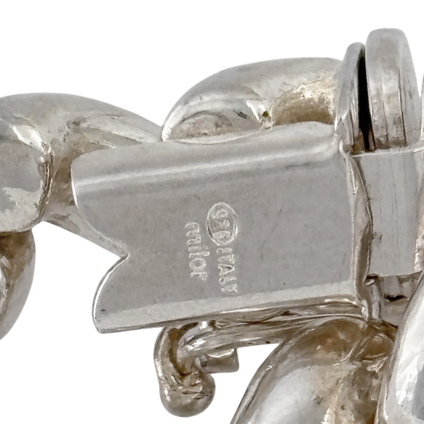 Vintage Italian Milor Sterling Silver 925 San Marco Link Bracelet 7"