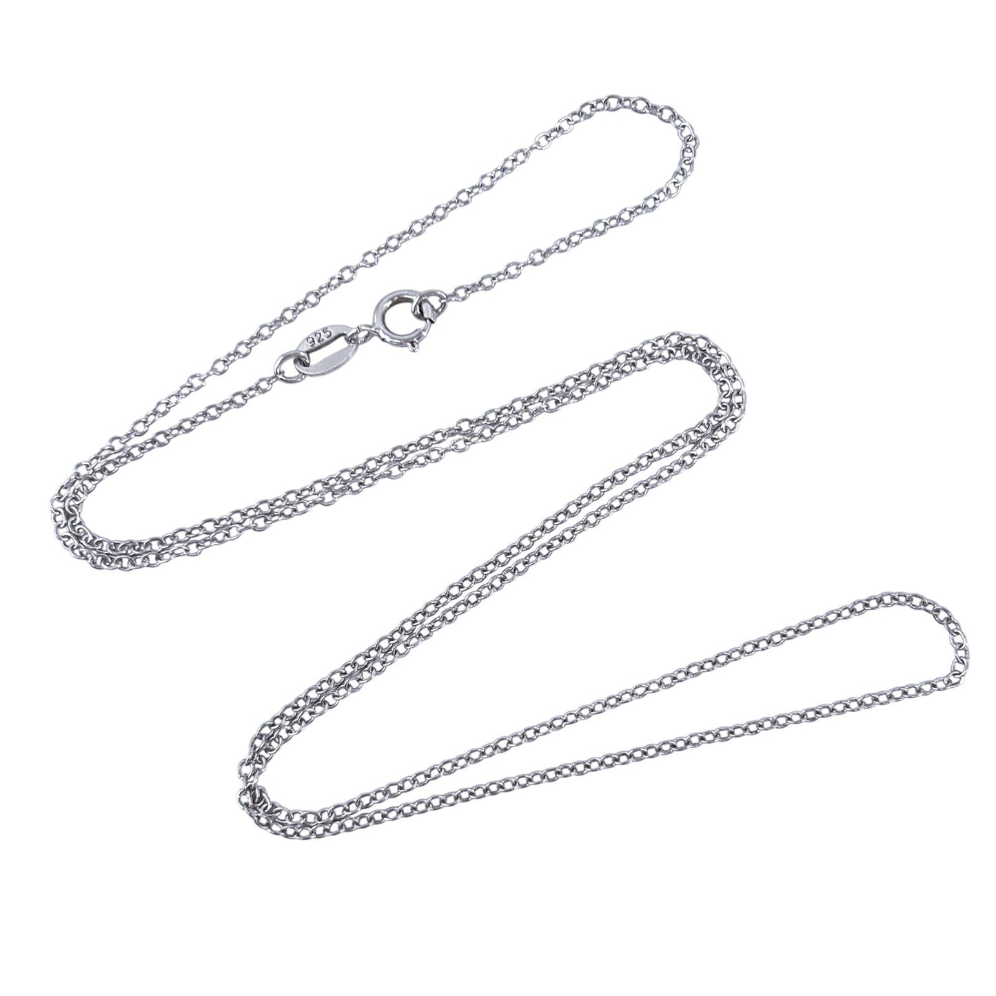 Vintage Sterling Silver 925 Cable Chain Necklace 18”