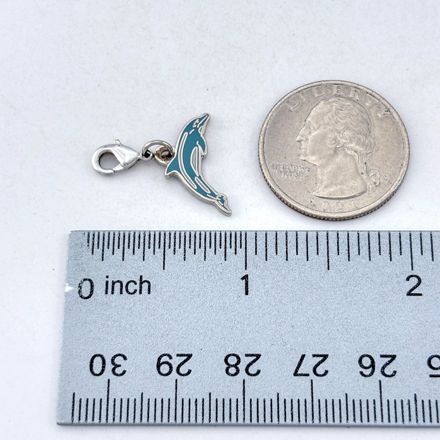 Vintage Sterling Silver 925 Enamel Dolphin Charm