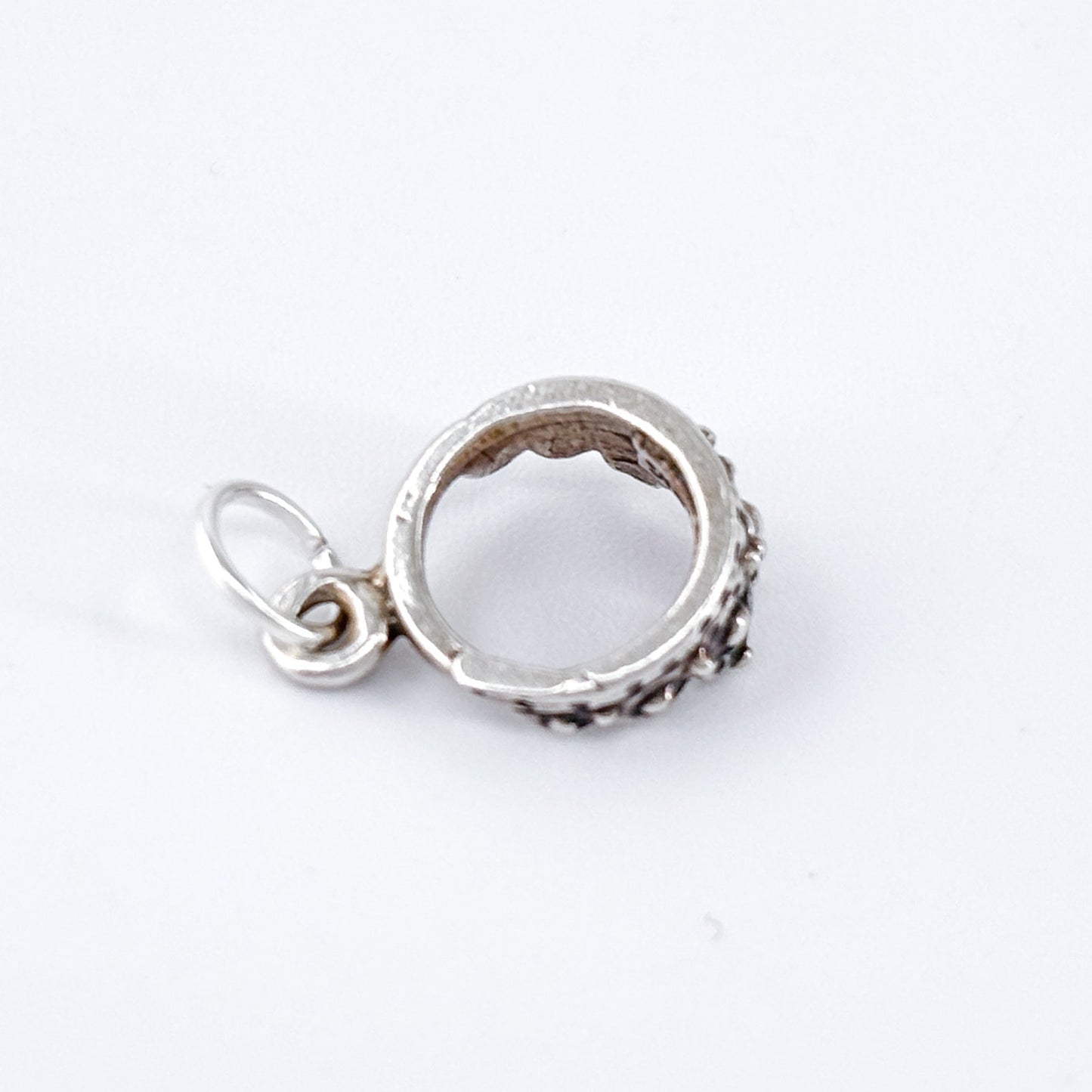 Vintage Sterling Silver 925 Ornate Crown Charm Pendant