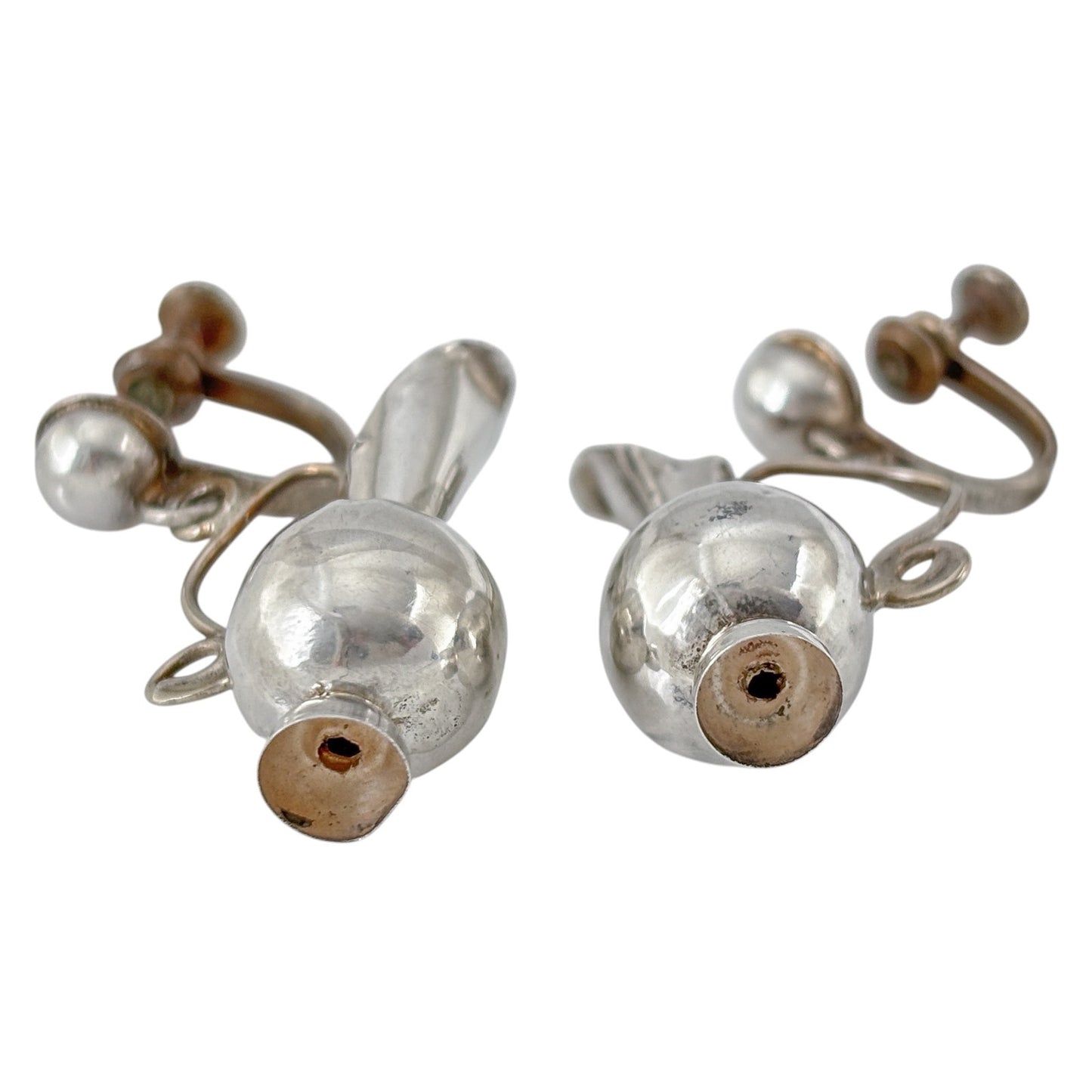 William Spratling Sterling Silver 925 Pitcher Screw-Back Earrings