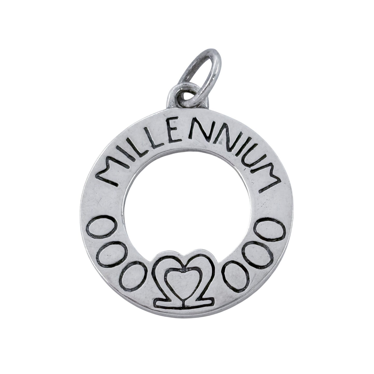 Vintage Sterling Silver 925 Millennium Heart Pendant