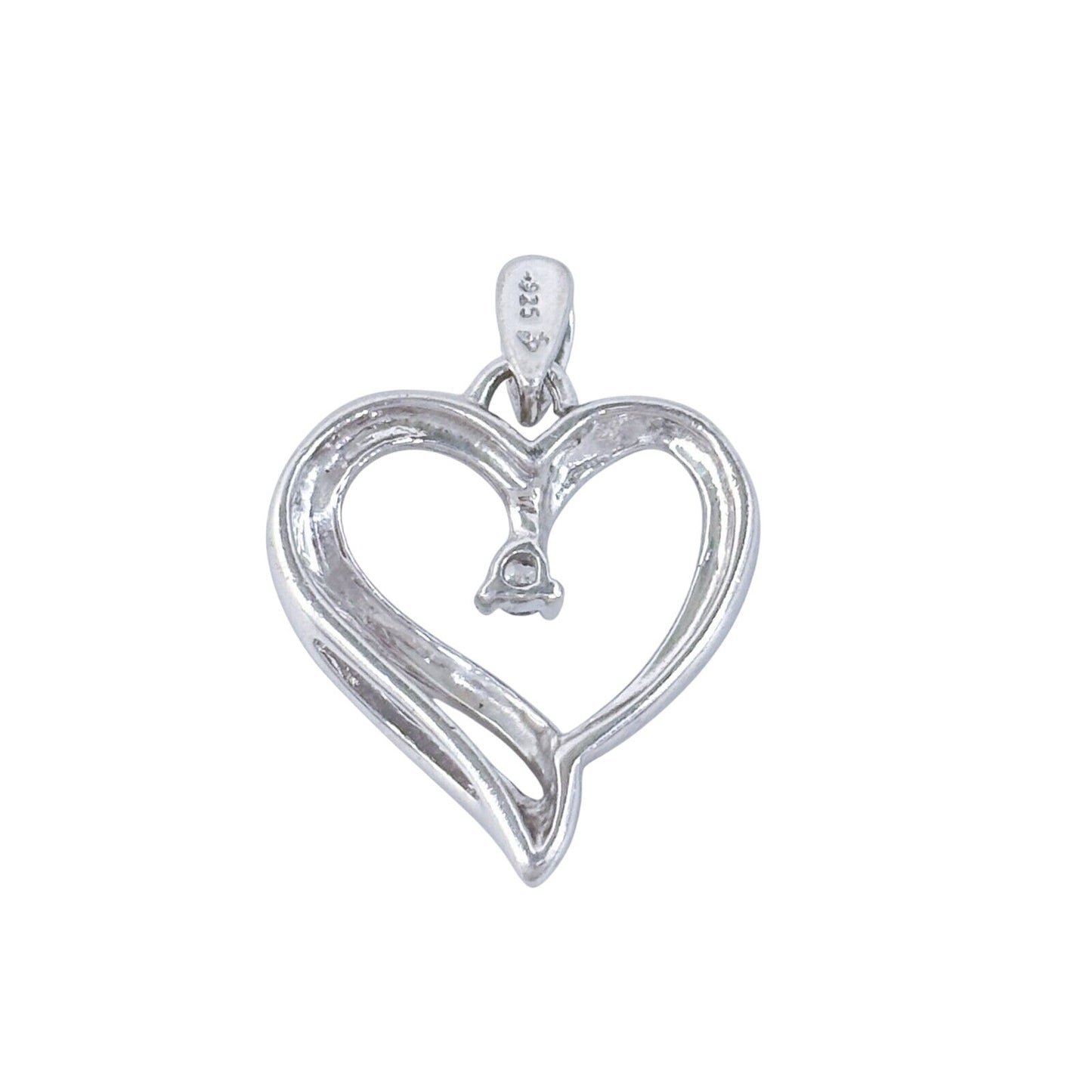 Ross Simons Diamond 0.02ct Heart Pendant | Vintage Sterling Silver 925