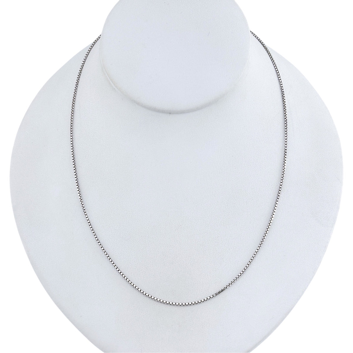 Vintage Italy Sterling Silver 925 Box Chain Necklace 18"