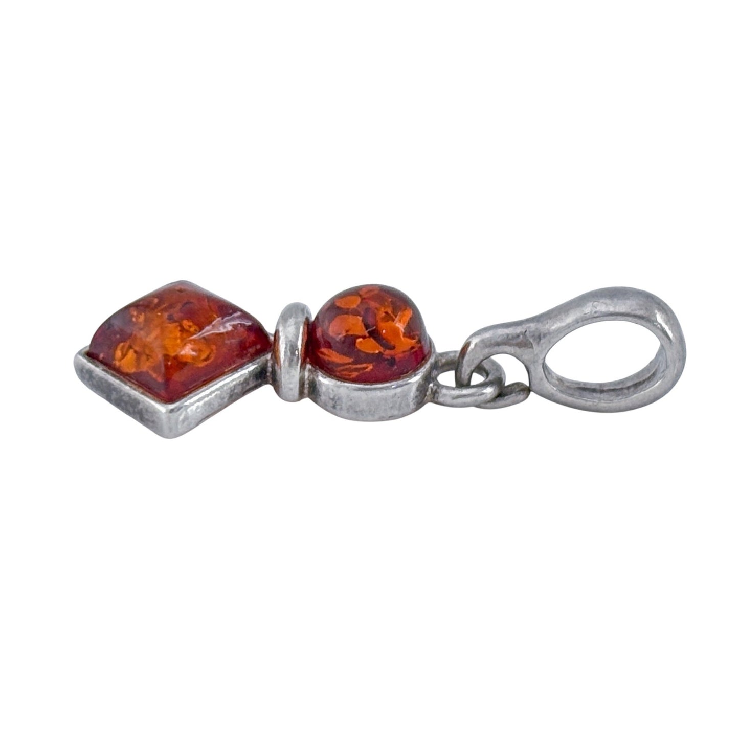 Vintage Sterling Silver 925 Amber Pendant