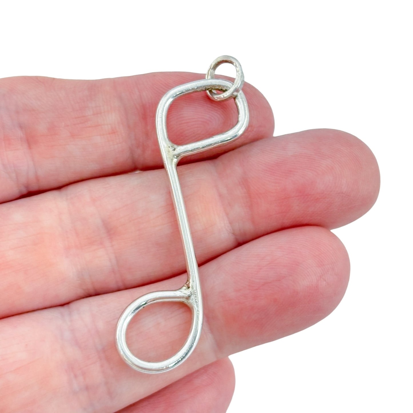 Vintage Sterling Silver 925 Music Note Charm Pendant