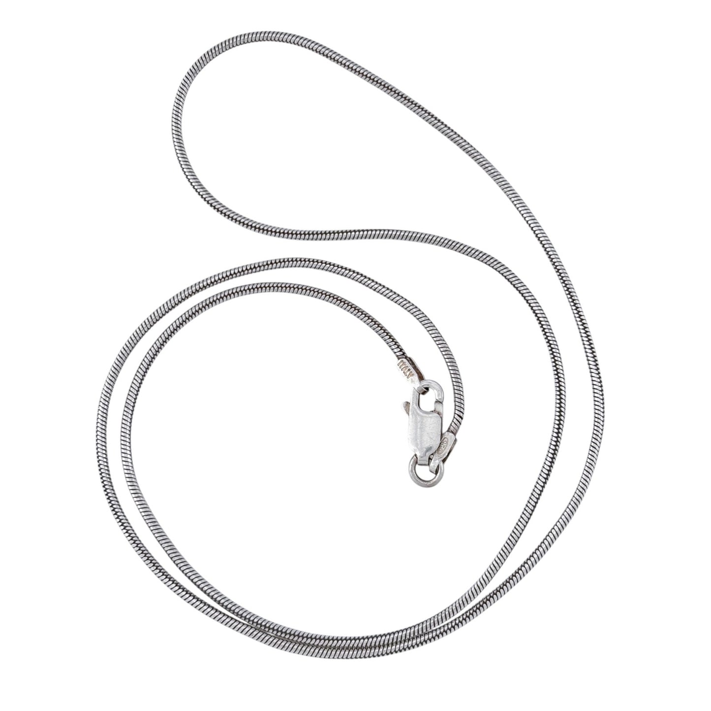 Vintage Italy Sterling Silver 925 Snake Chain Necklace 17.5"