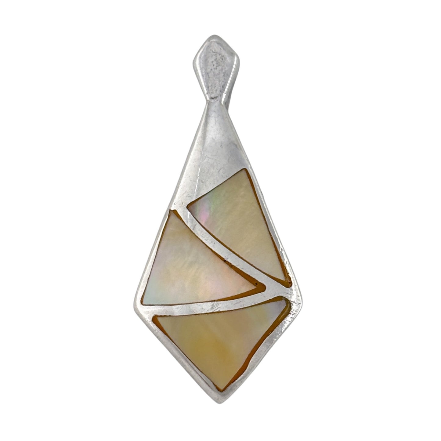 Vintage Sterling Silver 925 Abalone Pendant