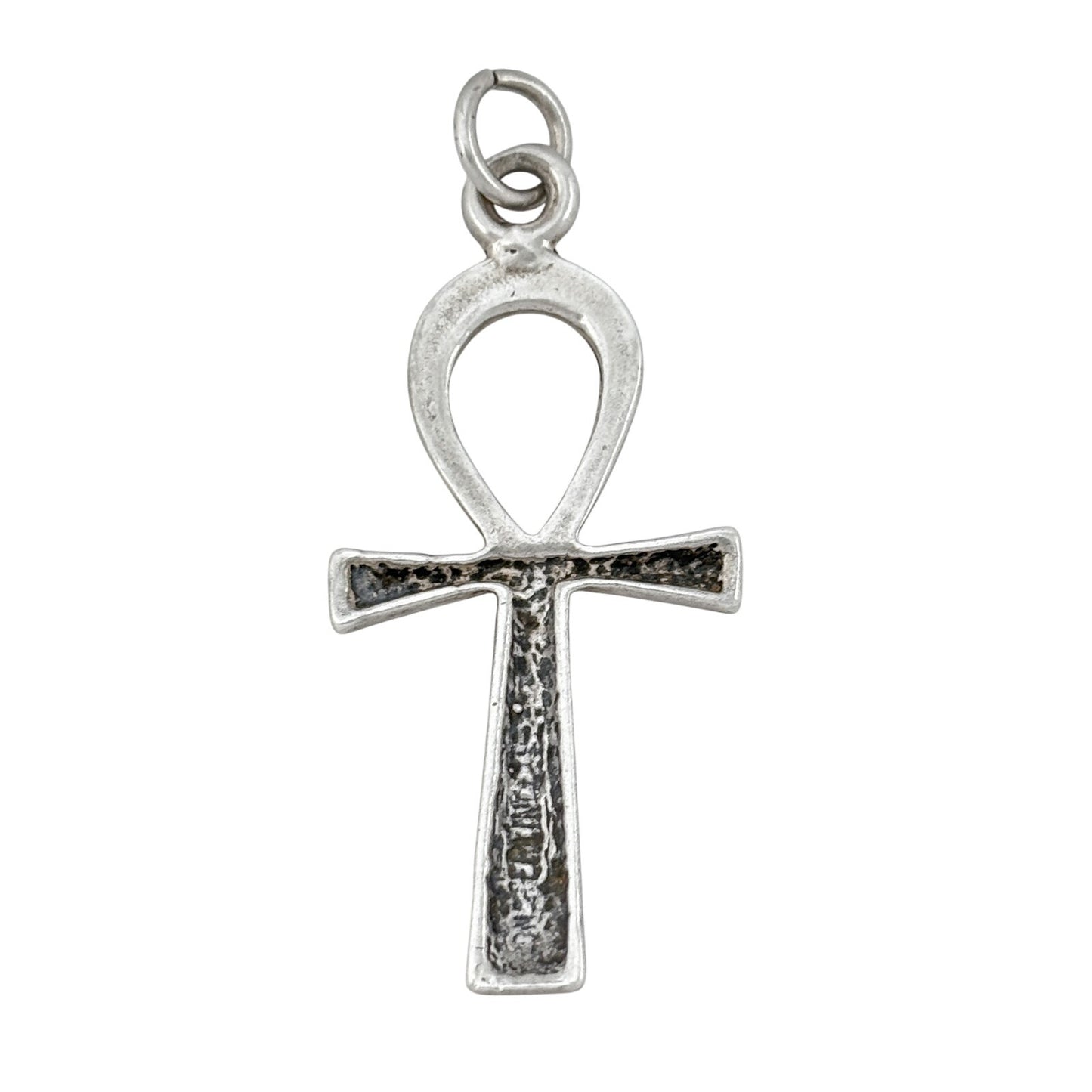 Vintage Sterling Silver 925 Textured Ankh Pendant