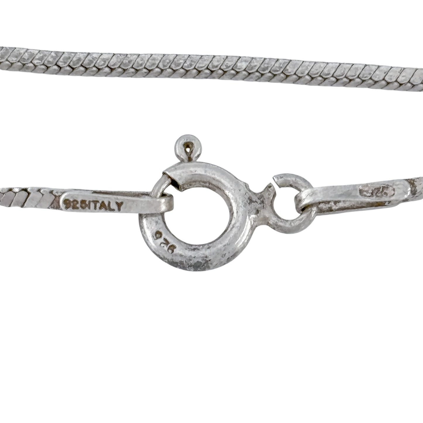 Vintage Italy Sterling Silver 925 Snake Chain Necklace 18"