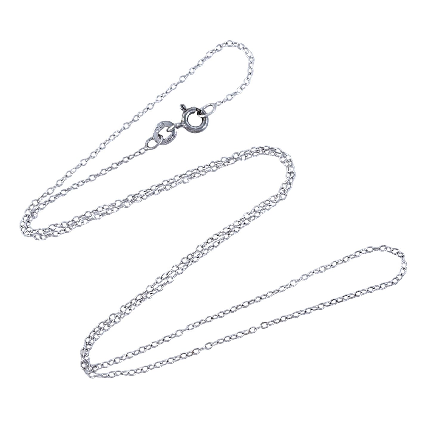 Vintage Sterling Silver 925 Cable Chain Necklace 18"
