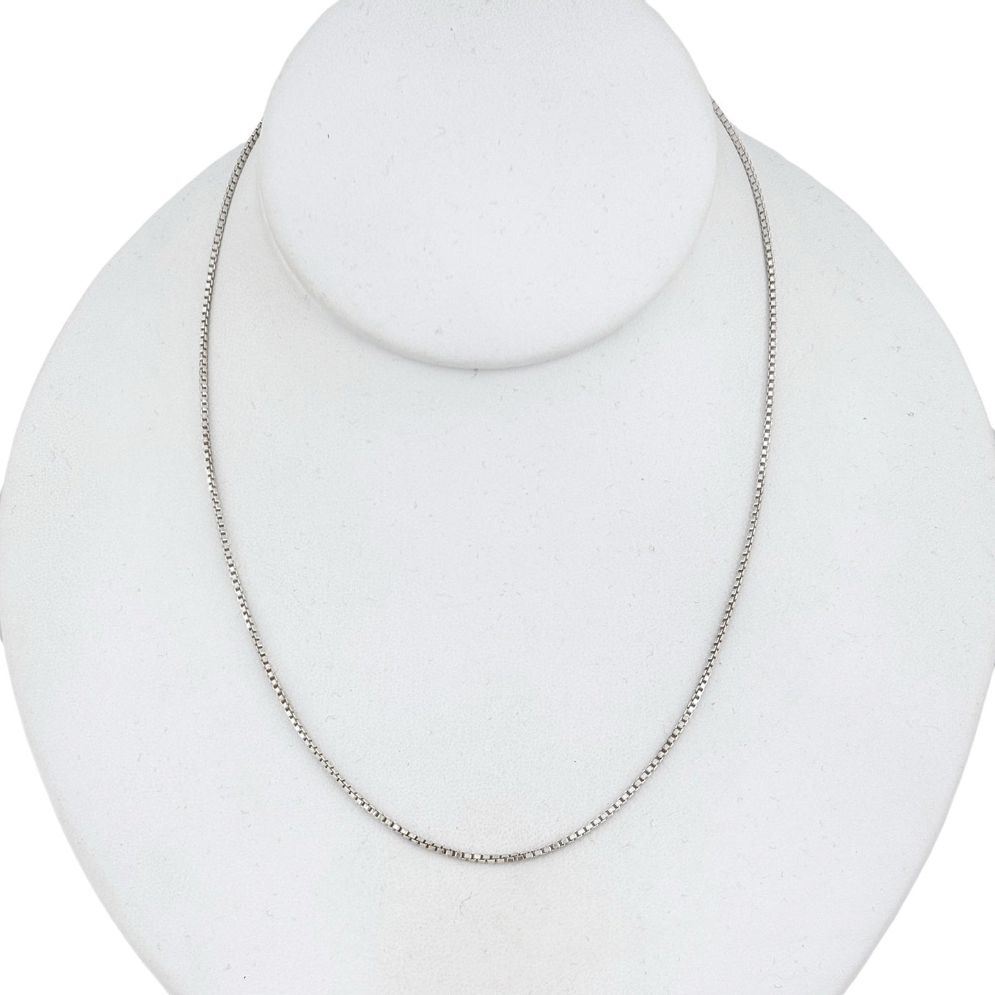 Vintage Italian Sterling Silver 925 Box Chain Necklace 16"
