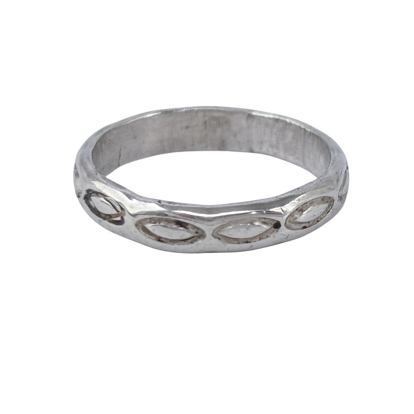 Vintage Sterling Silver 925 Hammered Band Ring Size 5