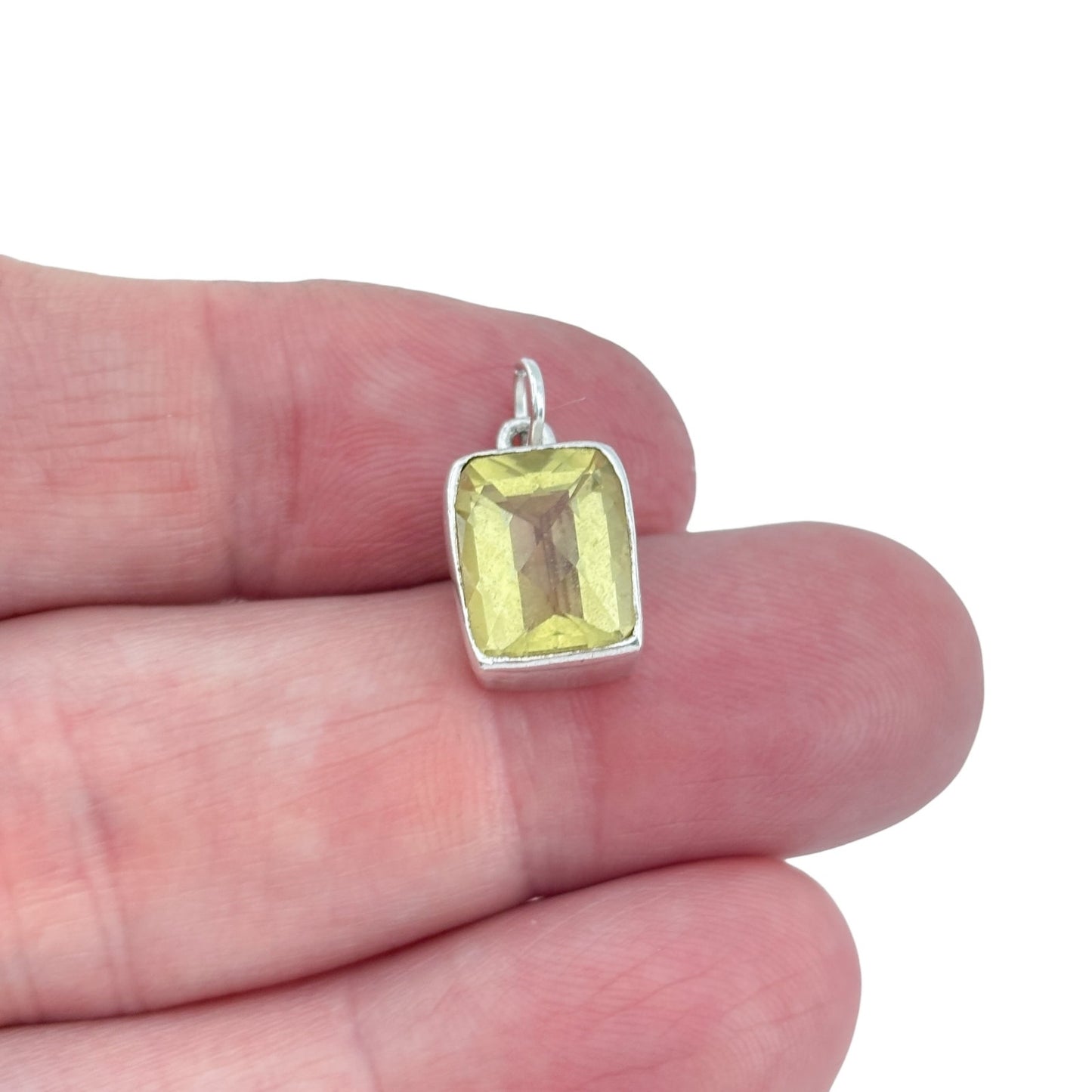 Vintage Sterling Silver 925 Citrine Pendant