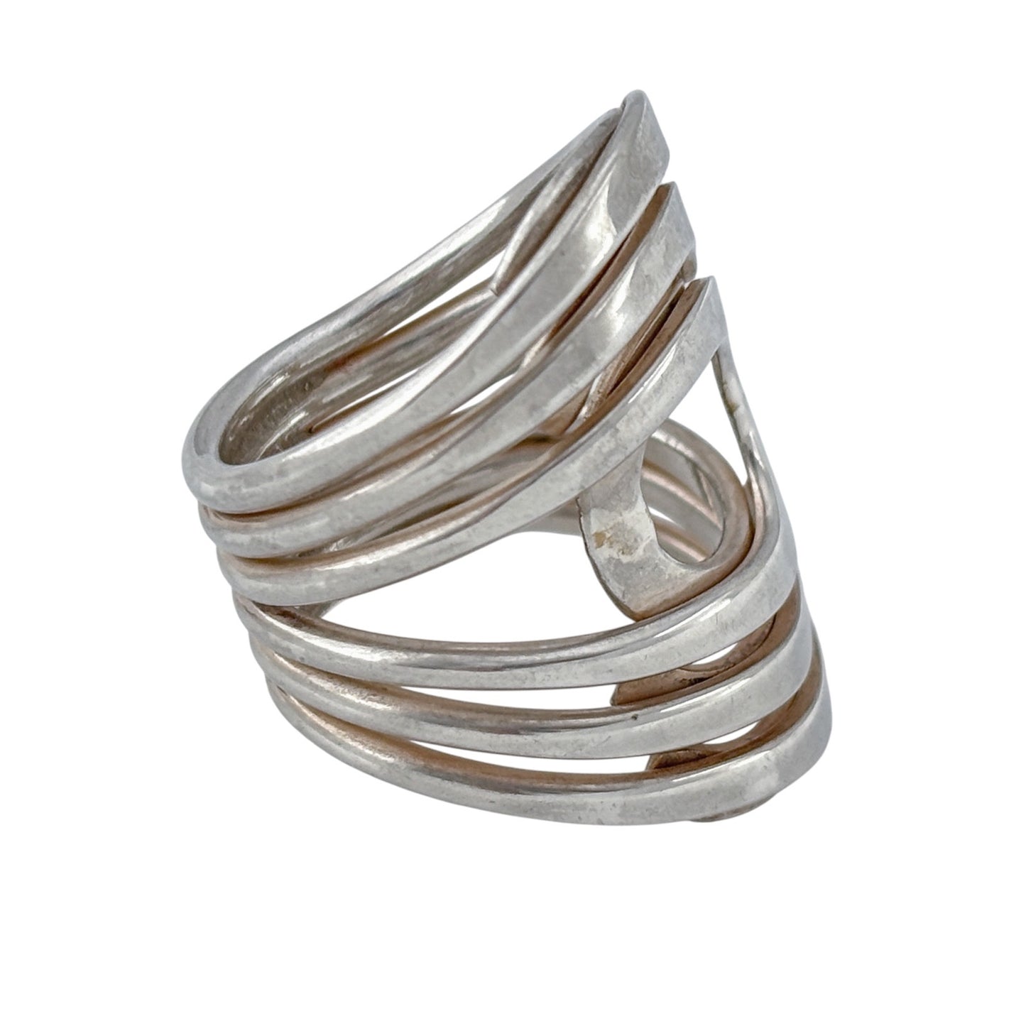 Vintage Sterling Silver 925 Multi Band Ring Size 6
