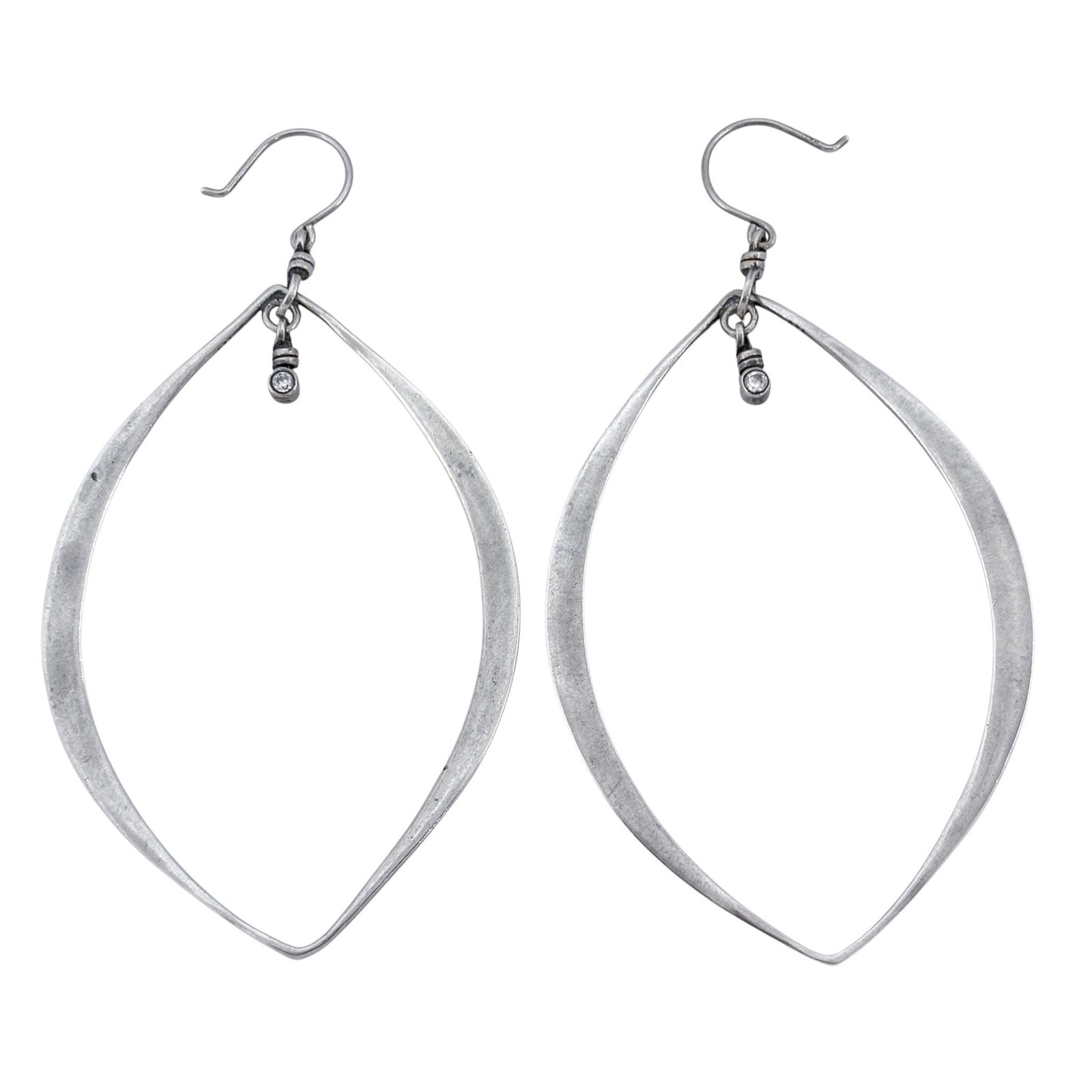 Vintage Sterling Silver 925 Cubic Zirconia Teardrop Earrings