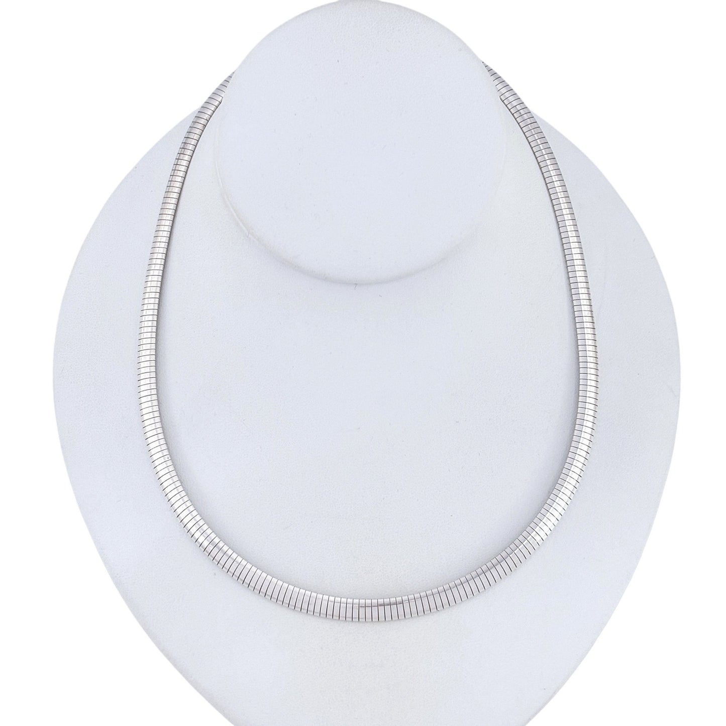 Vintage Italian Sterling Silver 925 Omega Necklace 18"