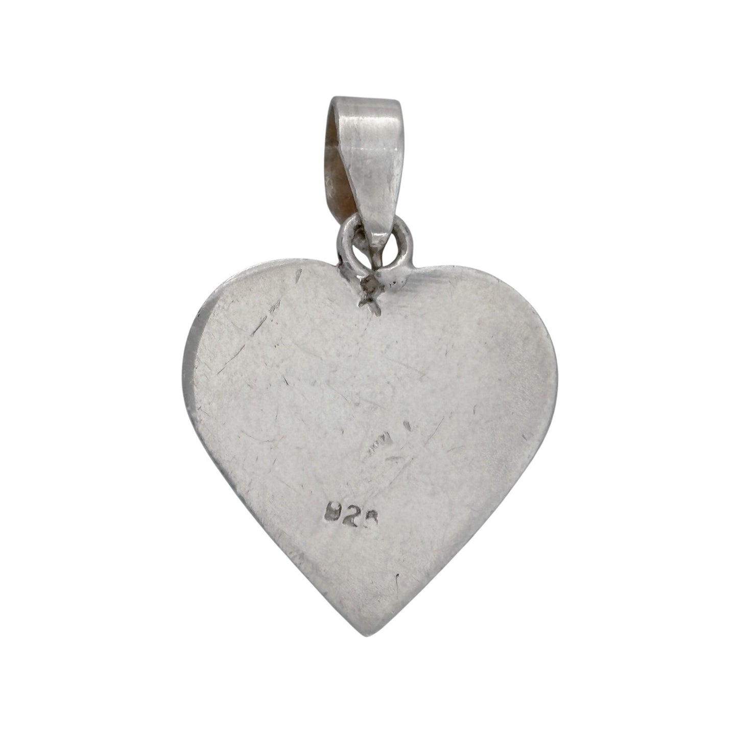 Vintage Sterling Silver 925 Larimar Heart Pendant