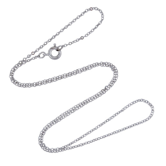 Vintage Sterling Silver 925 Cable Link Chain Necklace 16"