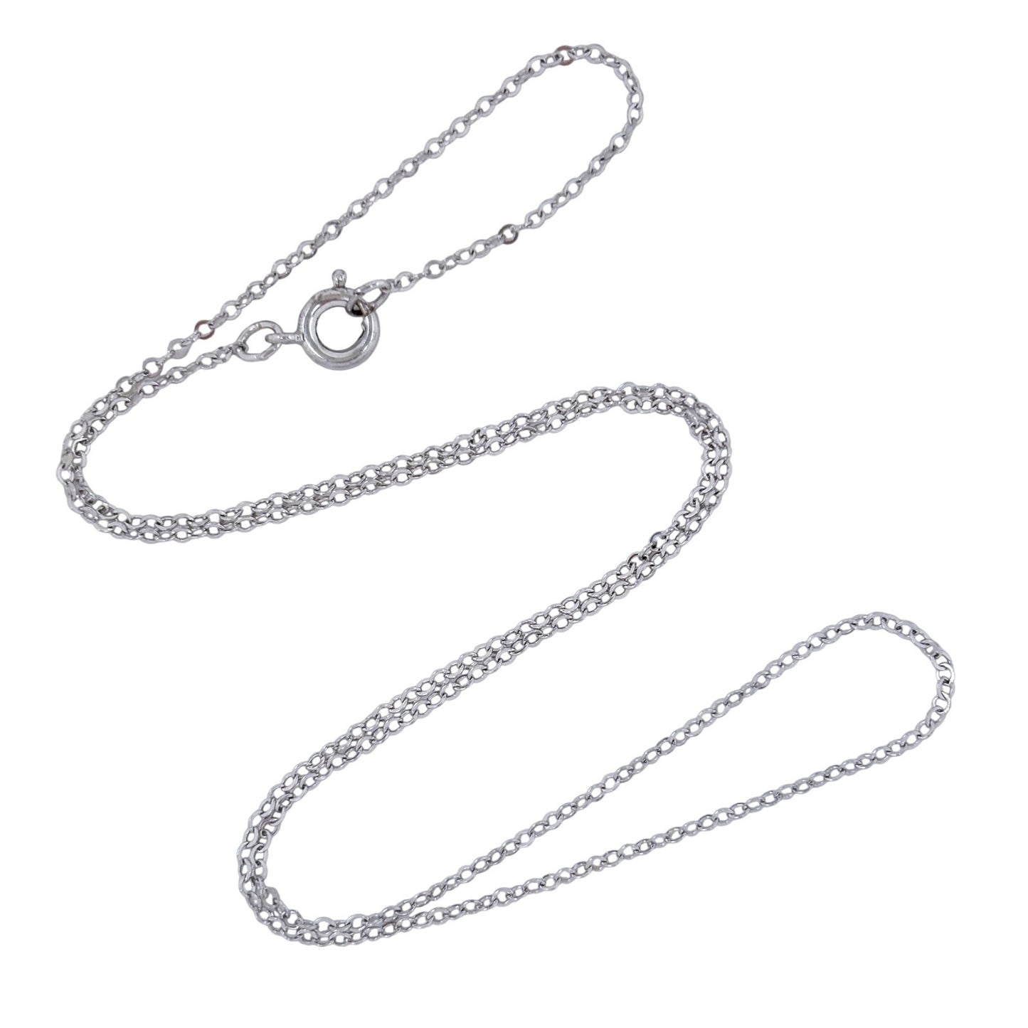 Vintage Sterling Silver 925 Cable Link Chain Necklace 16"