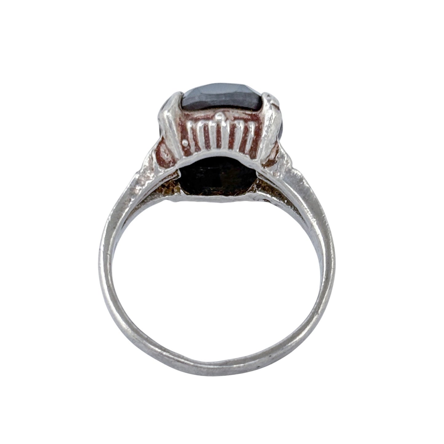 Vintage Sterling Silver 925 Hematite Ring Size 6