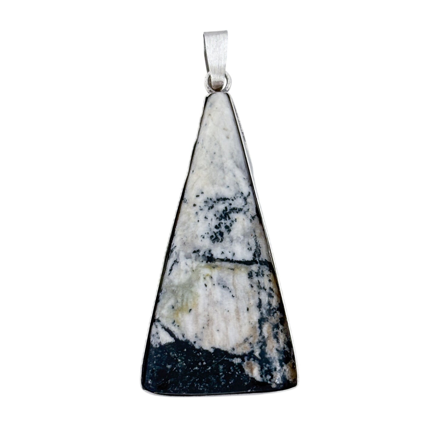 Vintage Sterling Silver 925 White Buffalo Turquoise Pendant
