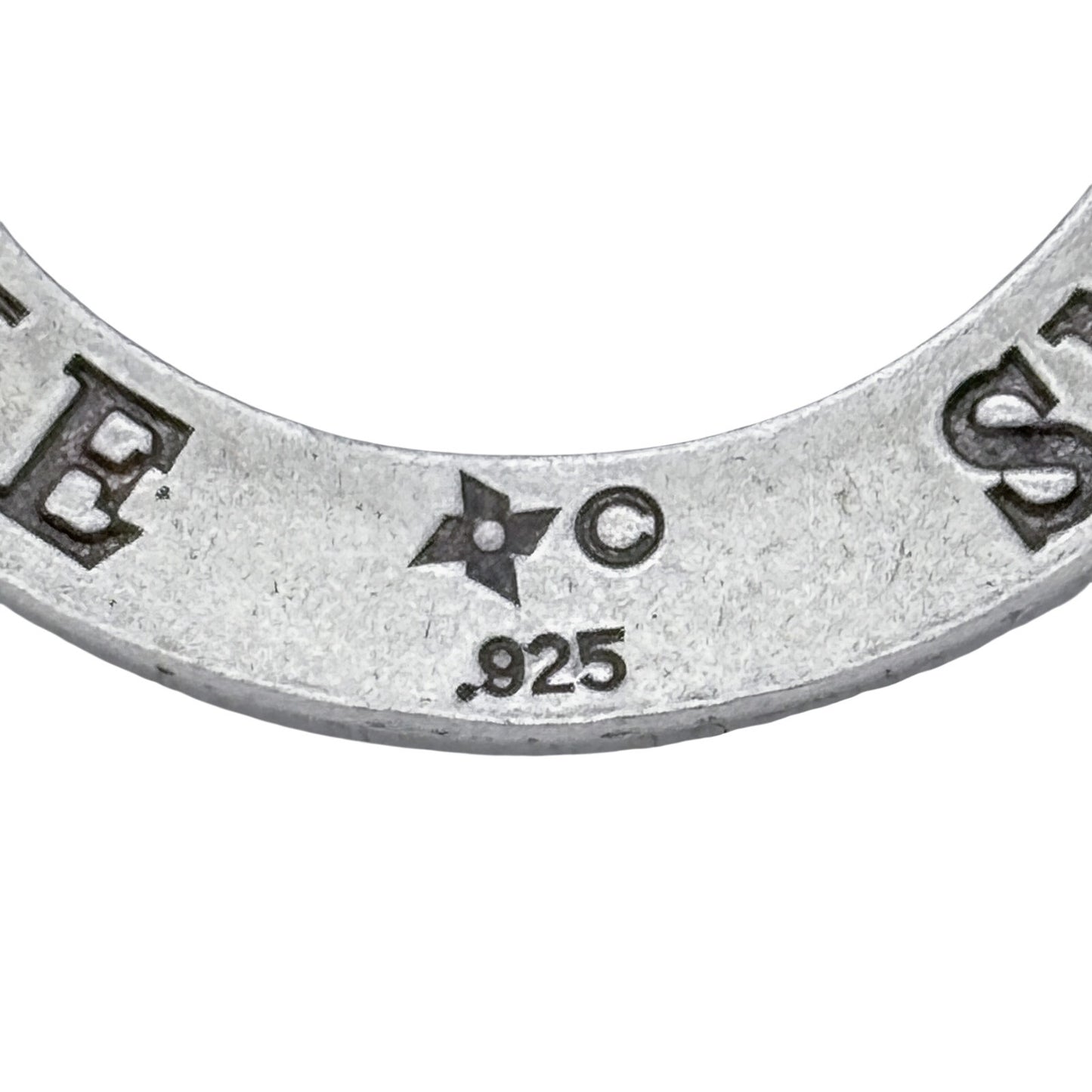 Vintage Sterling Silver 925 Smile Ring Charm
