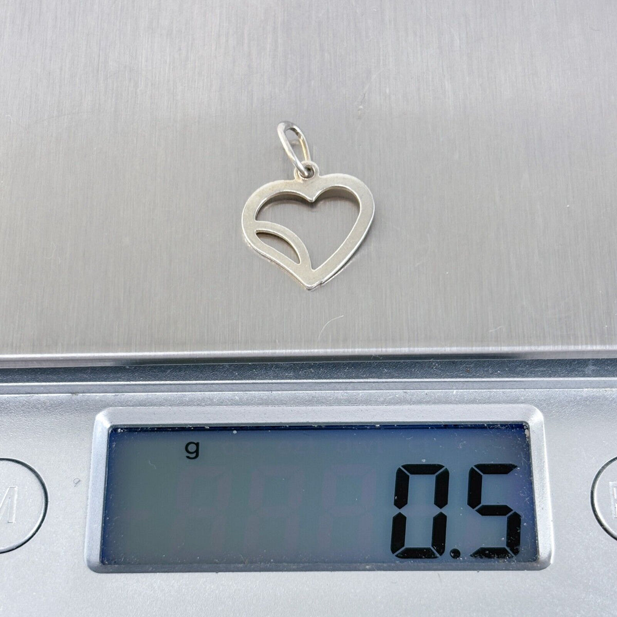 Vintage Sterling Silver 925 Openwork Heart Pendant