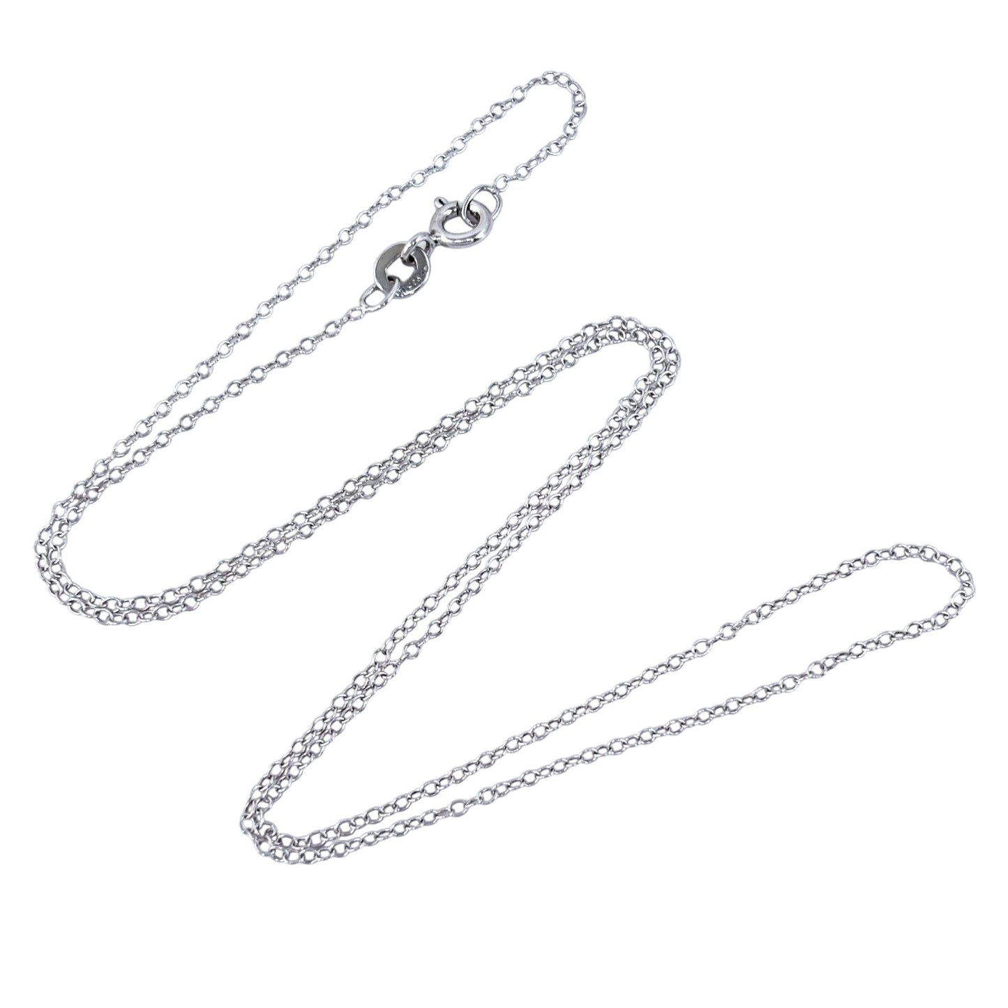 Vintage Sterling Silver 925 0.6mm Cable Chain Necklace 18”