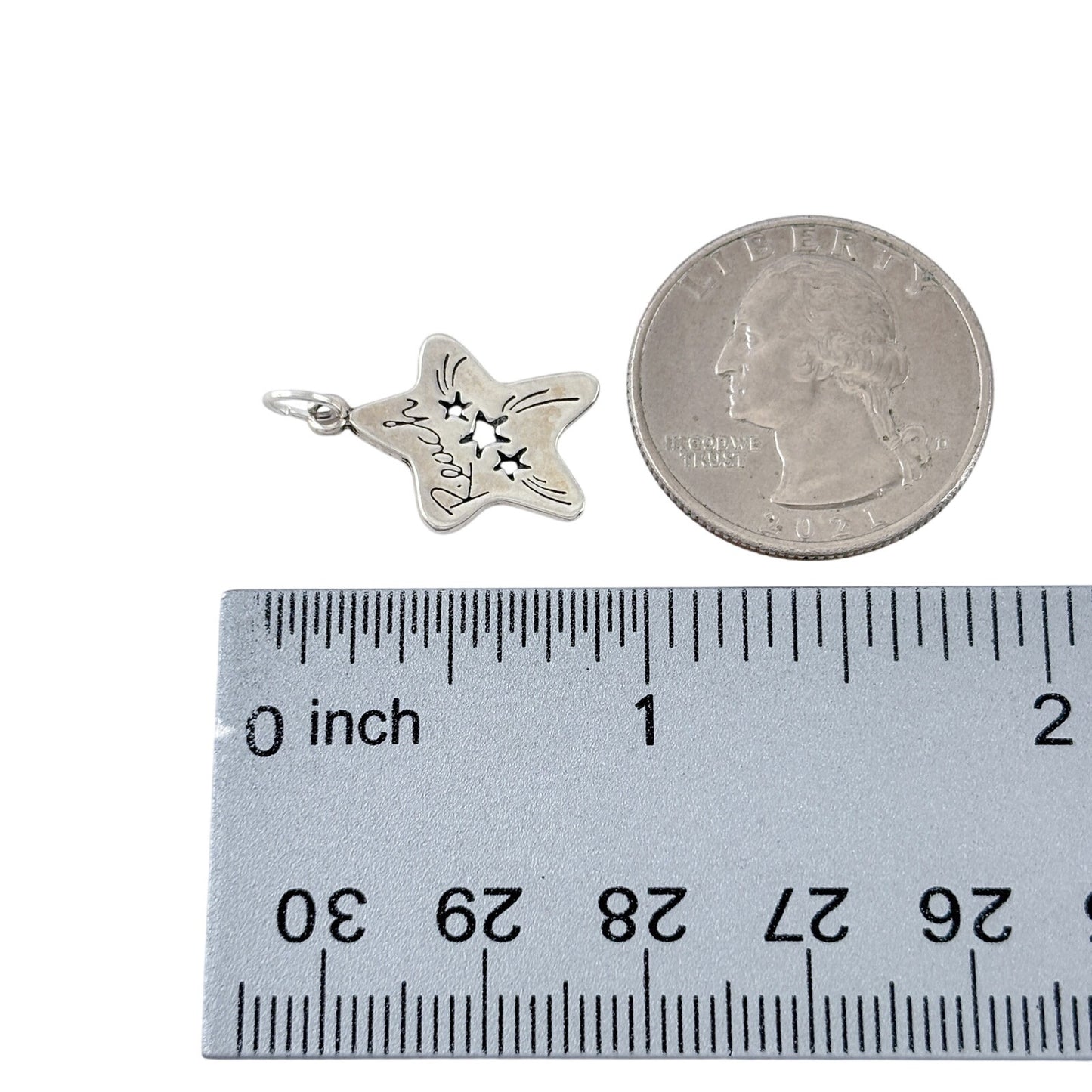 Vintage Sterling Silver 925 Reach for the Stars Pendant