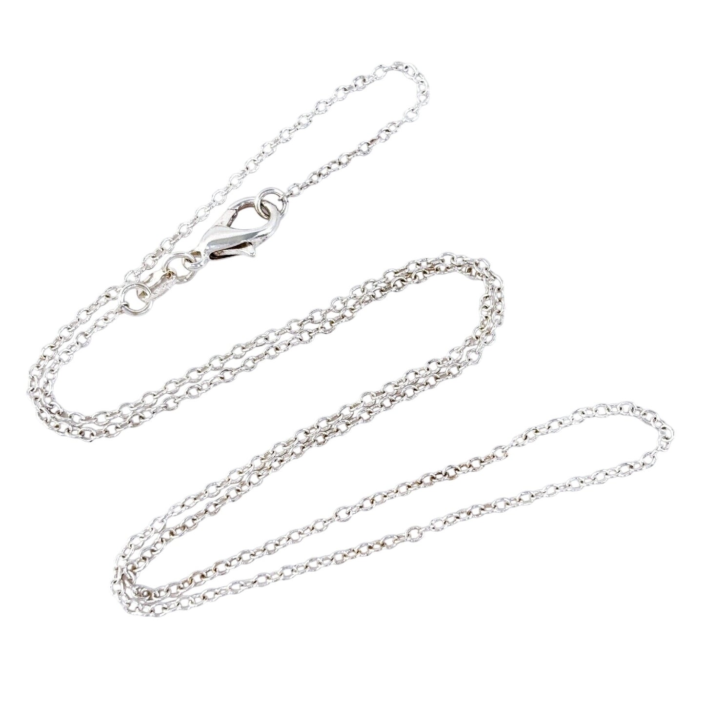 Vintage Sterling Silver 925 Cable Chain Necklace 18"