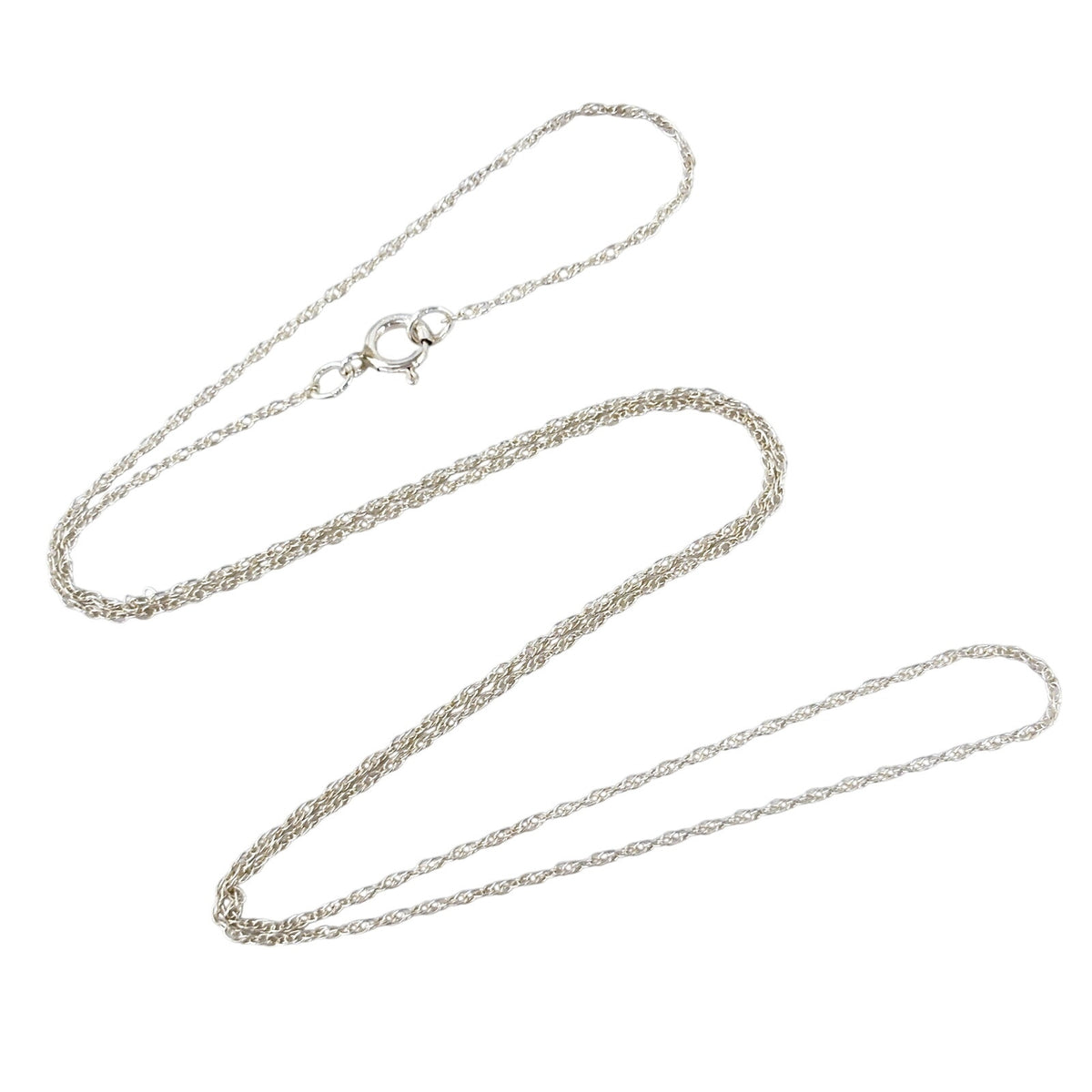 Vintage Sterling Silver 925 Rope Chain Necklace 18.5”