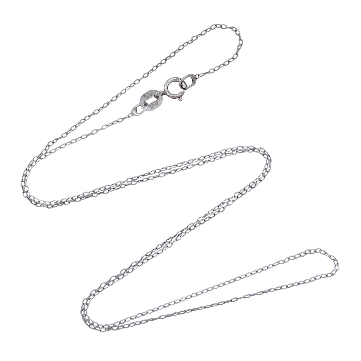 Vintage Italy Sterling Silver 925 Cable Link Chain Necklace 18"