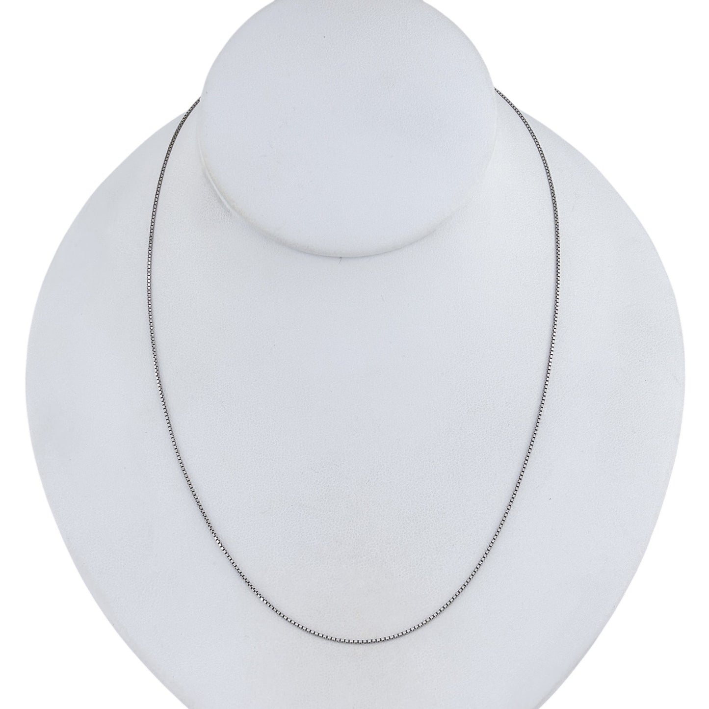 Vintage Sterling Silver 925 Box Chain Necklace 18"