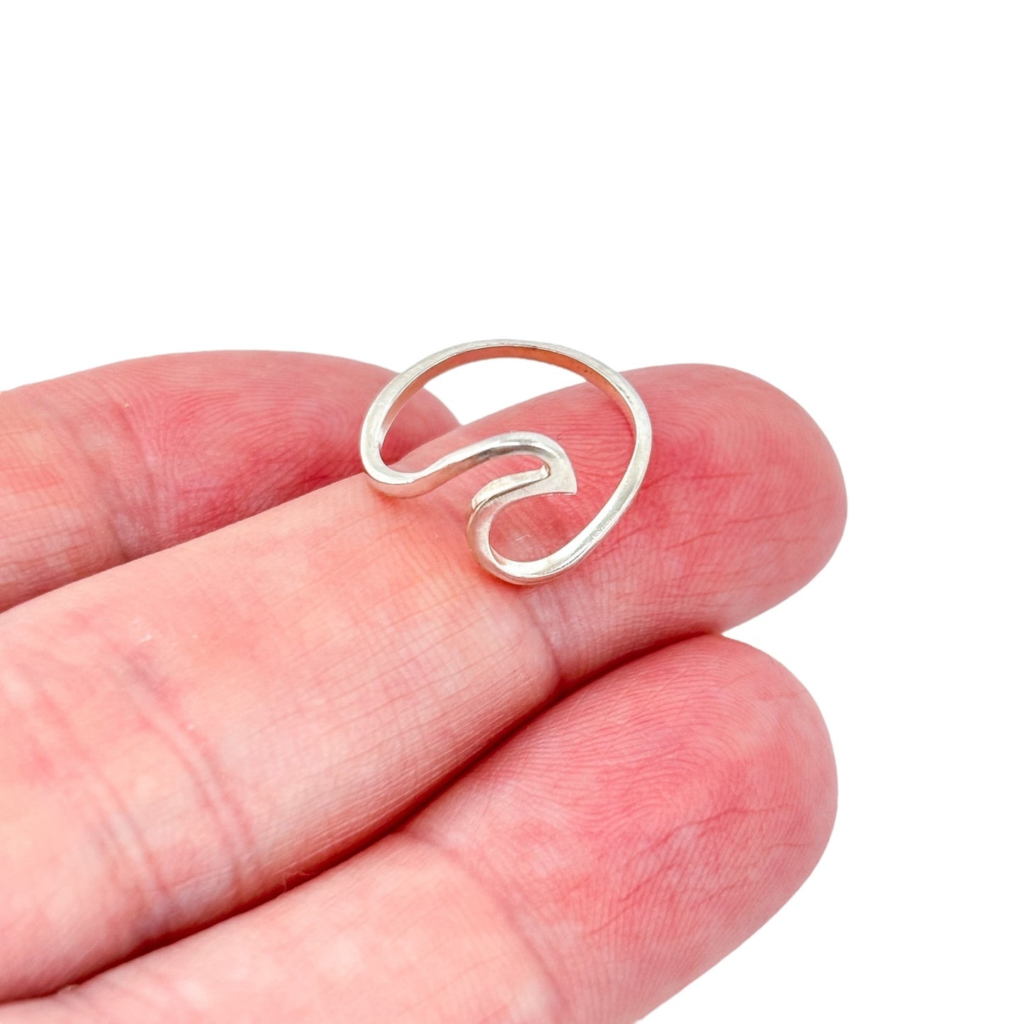 Copied - Vintage Sterling Silver 925 Open Heart Toe Ring Size 5