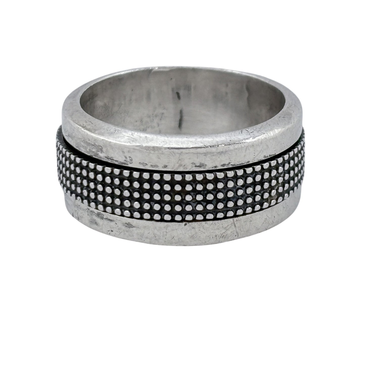 Vintage Mexican Sterling Silver 925 Spinner Fidget Ring Size 9