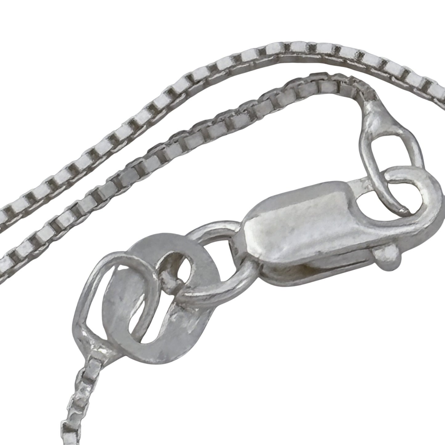 Vintage Italy Sterling Silver 925 Box Link Chain Necklace 18"