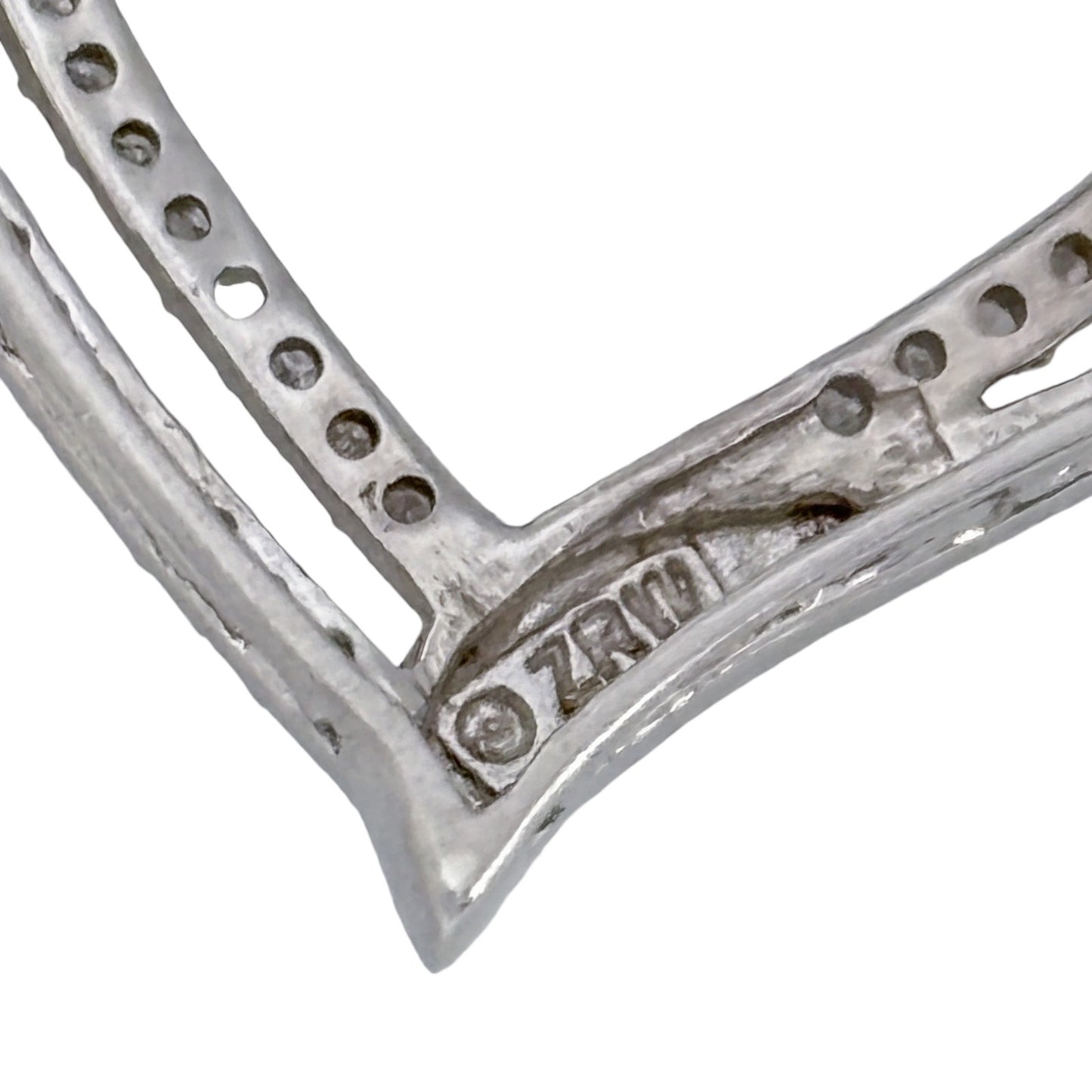 Vintage Sterling Silver 925 0.5ctw Diamond (Missing One) Heart Pendant