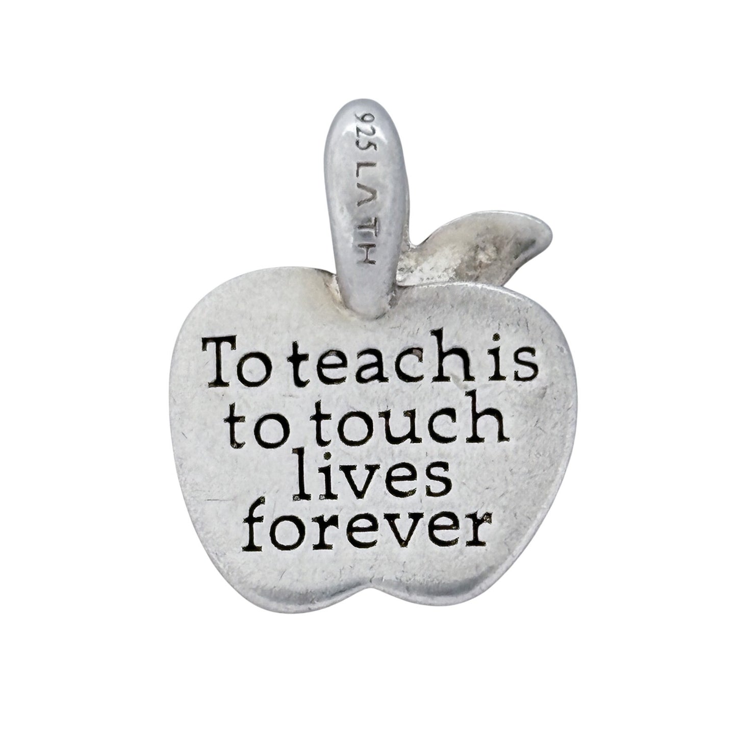 Vintage Sterling Silver 925 Teacher Apple Charm