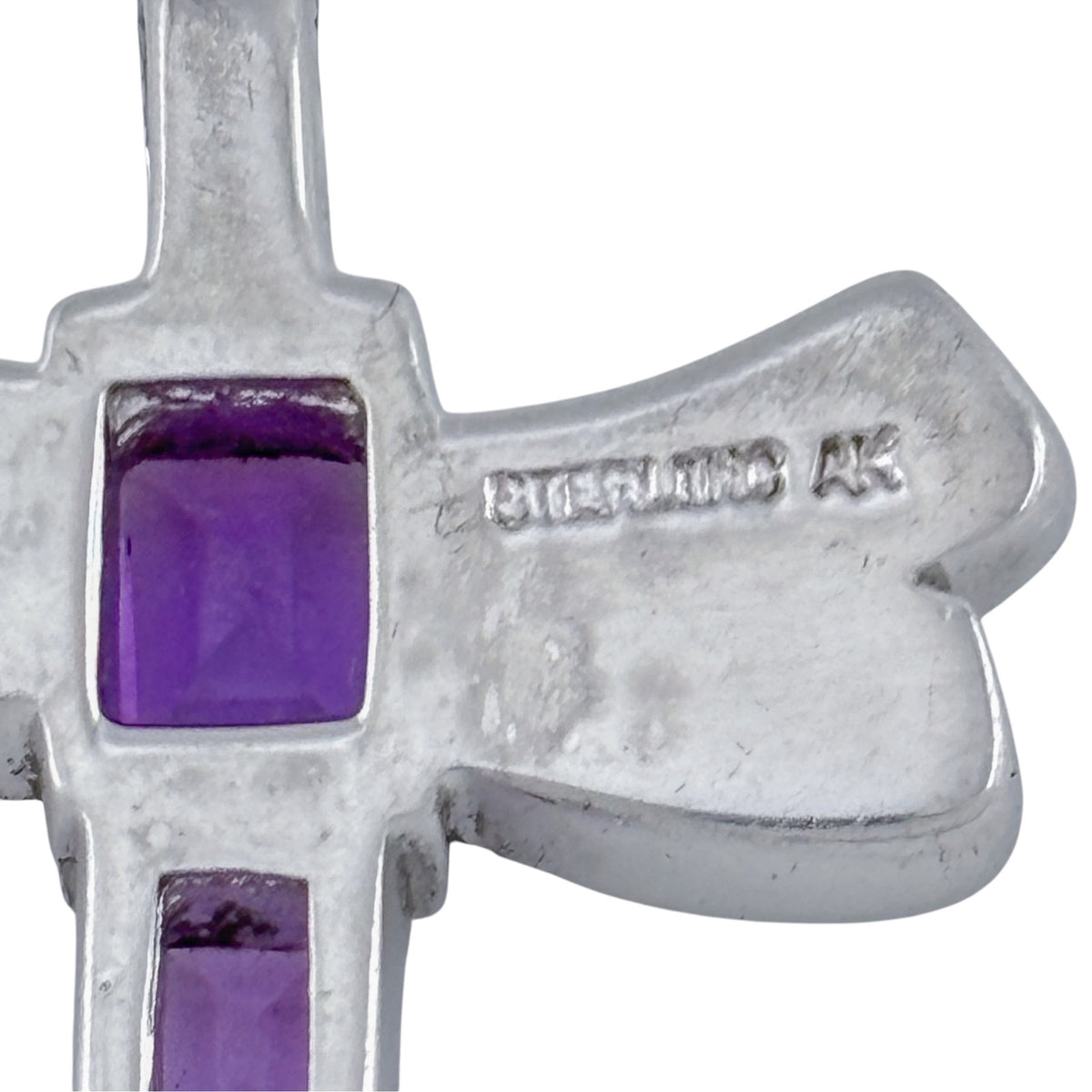 Vintage Sterling Silver 925 Opal & Amethyst Dragonfly Pendant