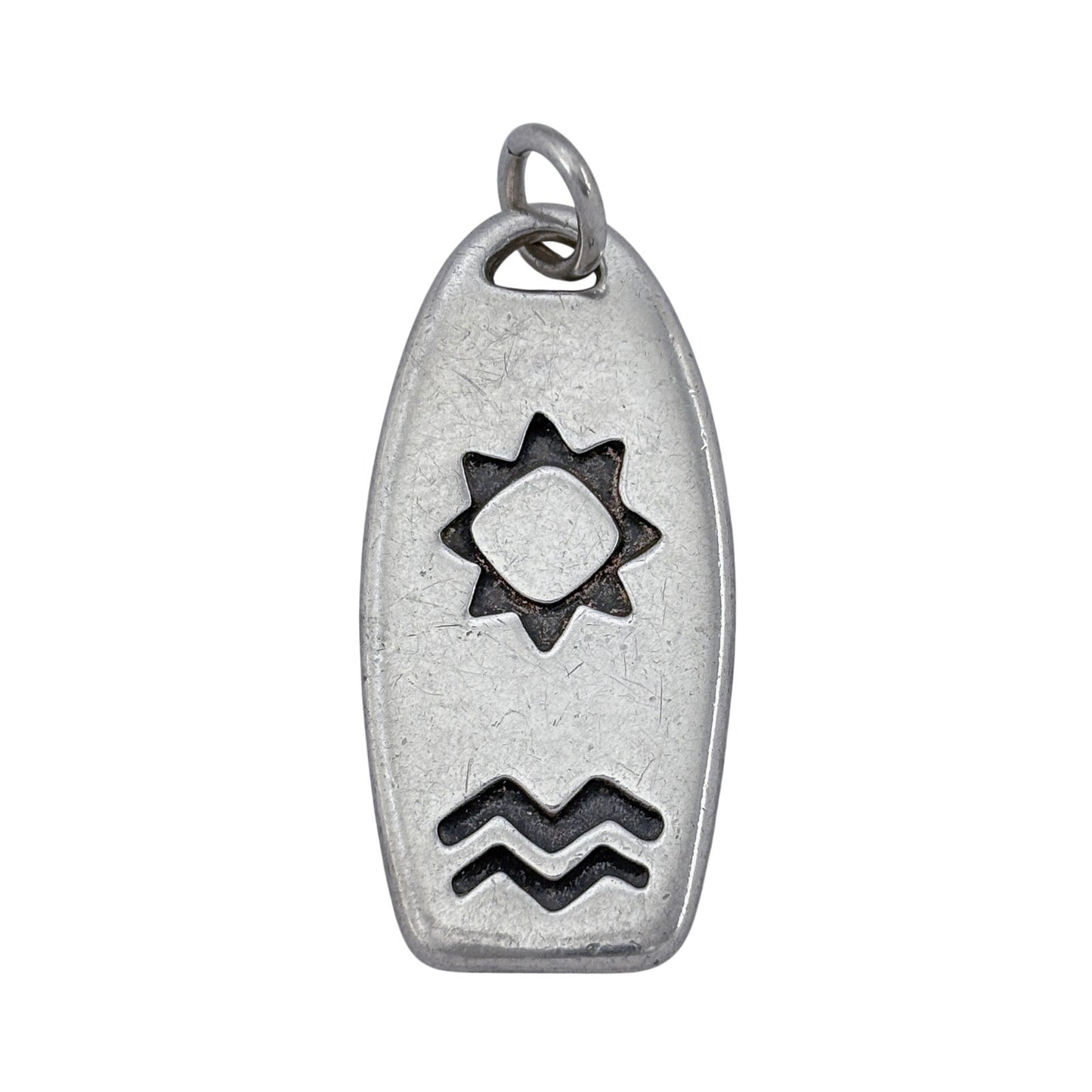 Vintage Sterling Silver 925 Paddlers Paddle Board Amulet Pendant