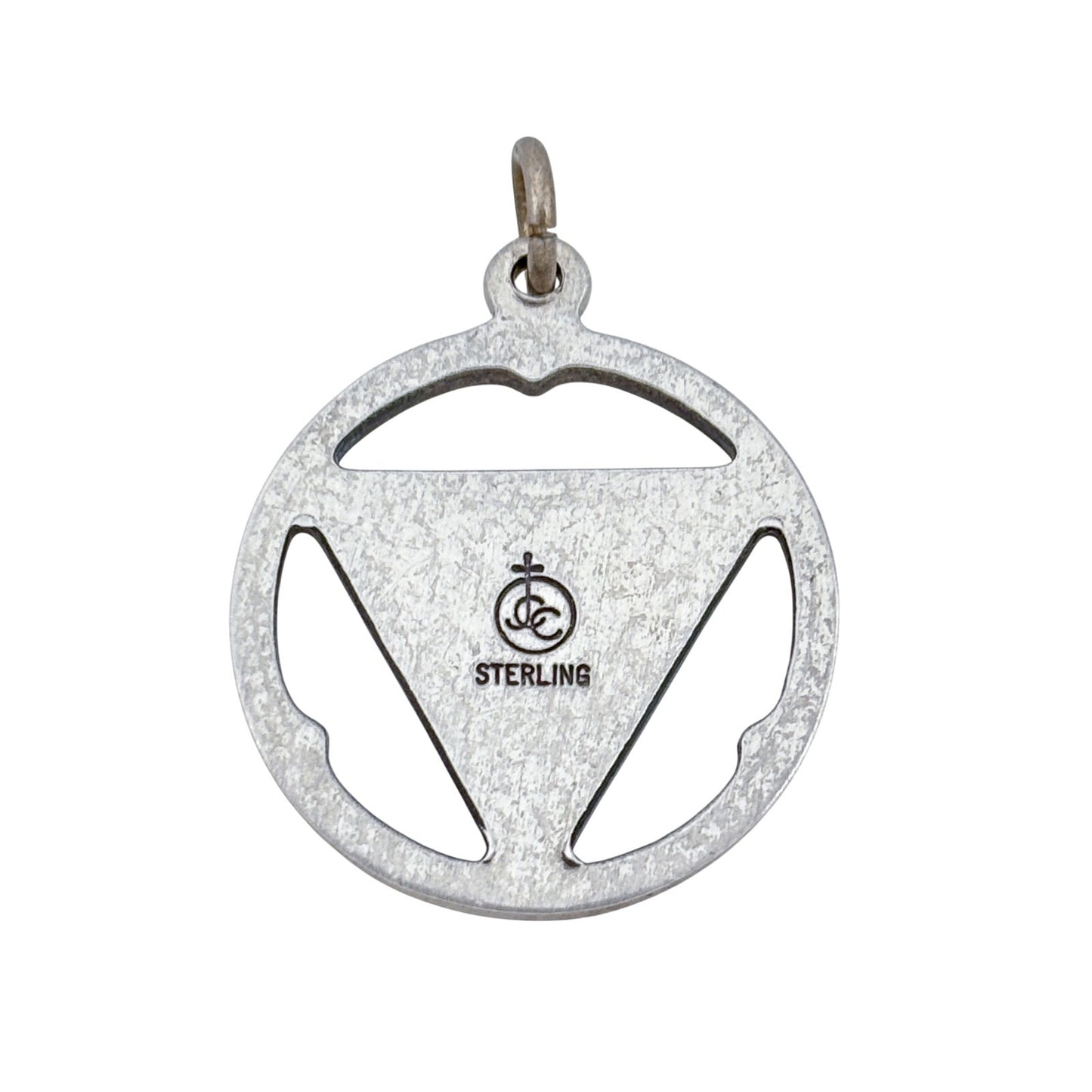 Vintage Sterling Silver 925 Triangle Dove Pendant