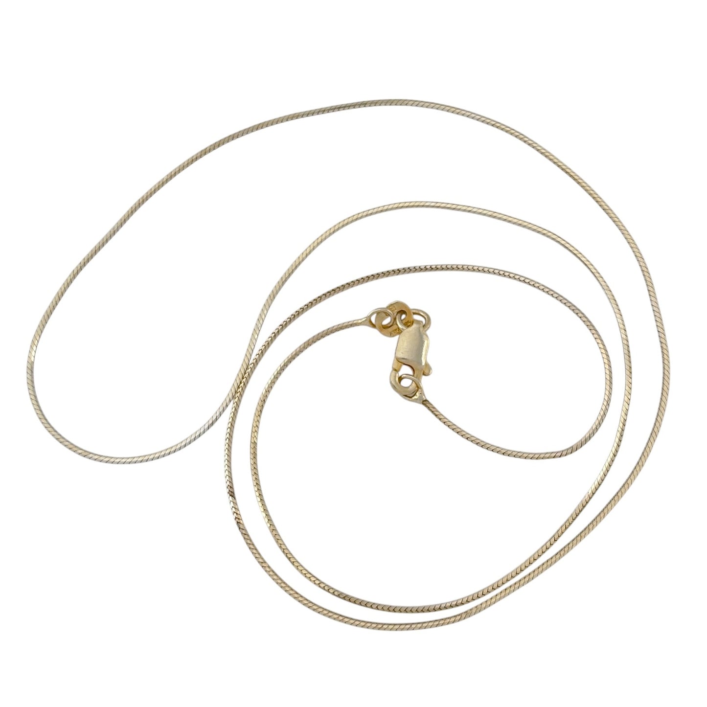 Vintage Italy Gold-Tone Sterling Silver 925 Snake Chain Necklace 18"