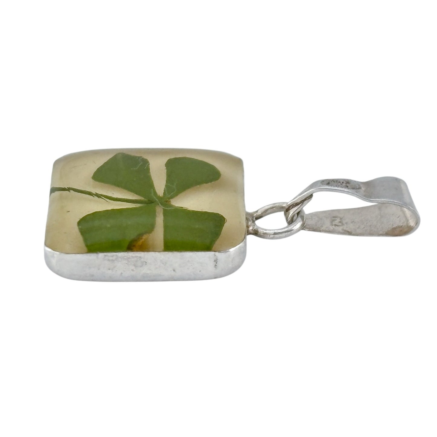 Vintage Sterling Silver 925 Four Leaf Clover Pendant