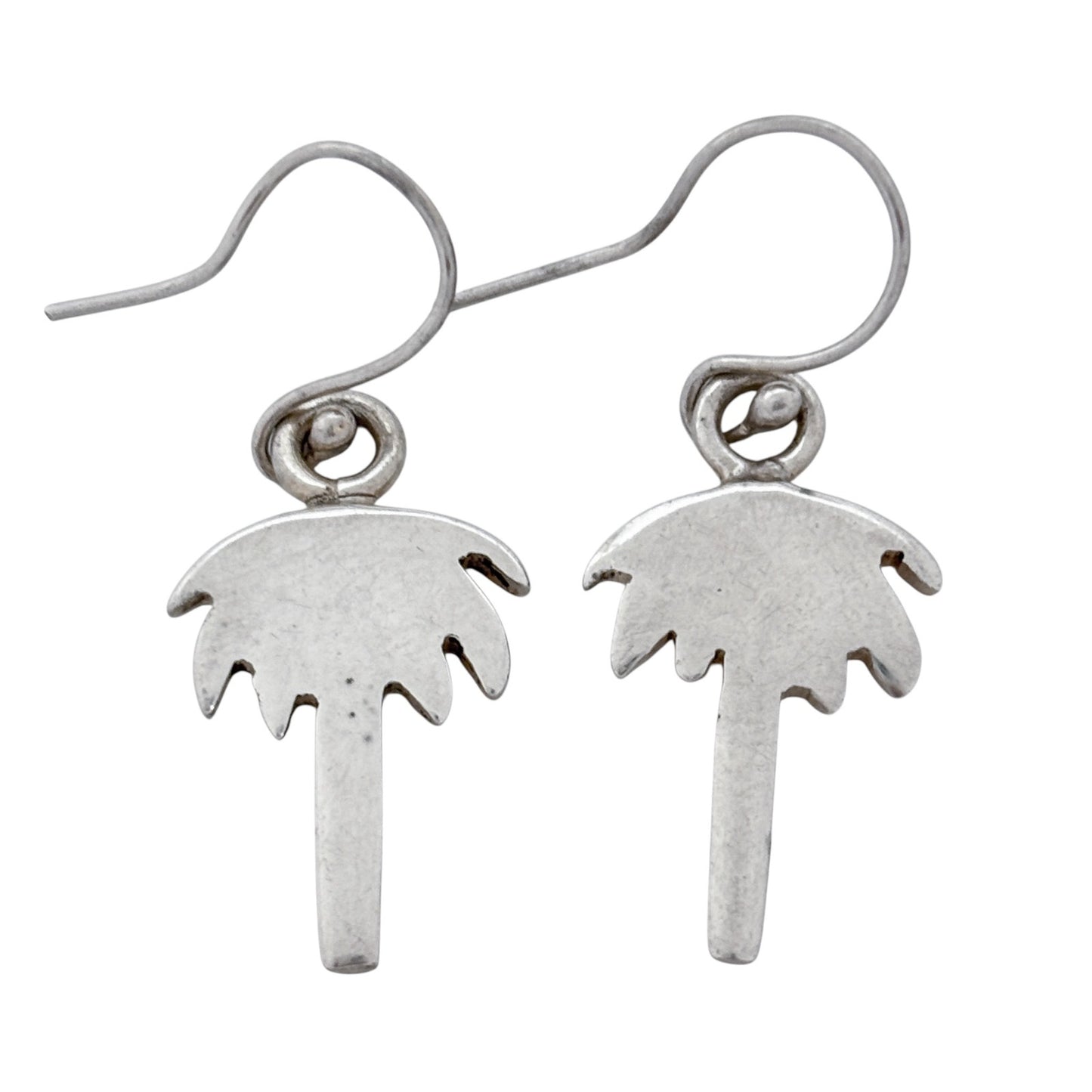 Vintage Mexican Sterling Silver 925 Palm Tree Dangle Earrings