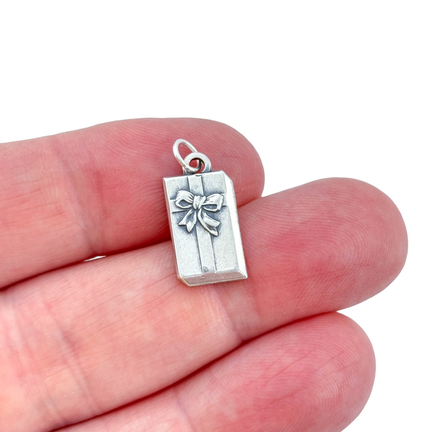 Vintage Sterling Silver 925 Gift Box Present Charm