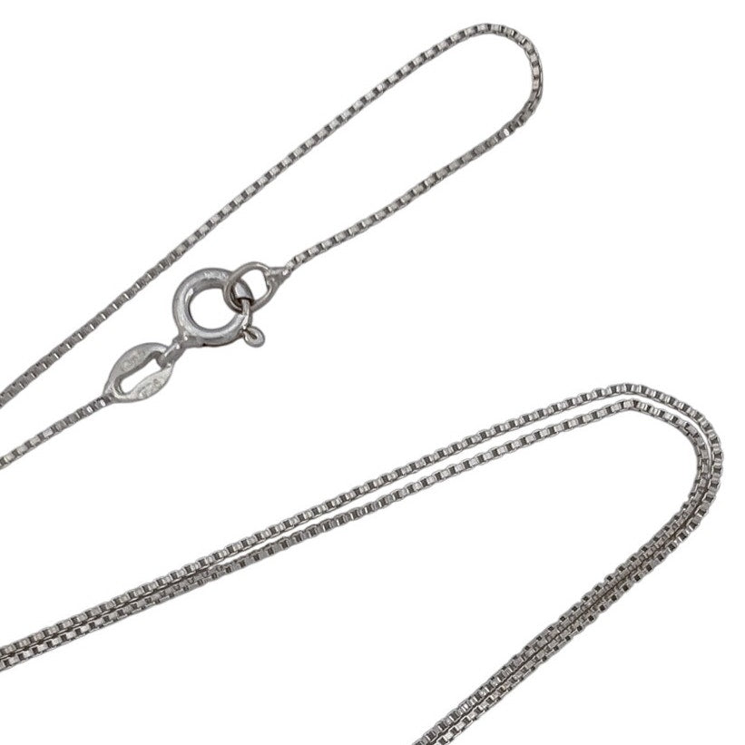 Vintage Sterling Silver 925 Box Link Chain Necklace 24"