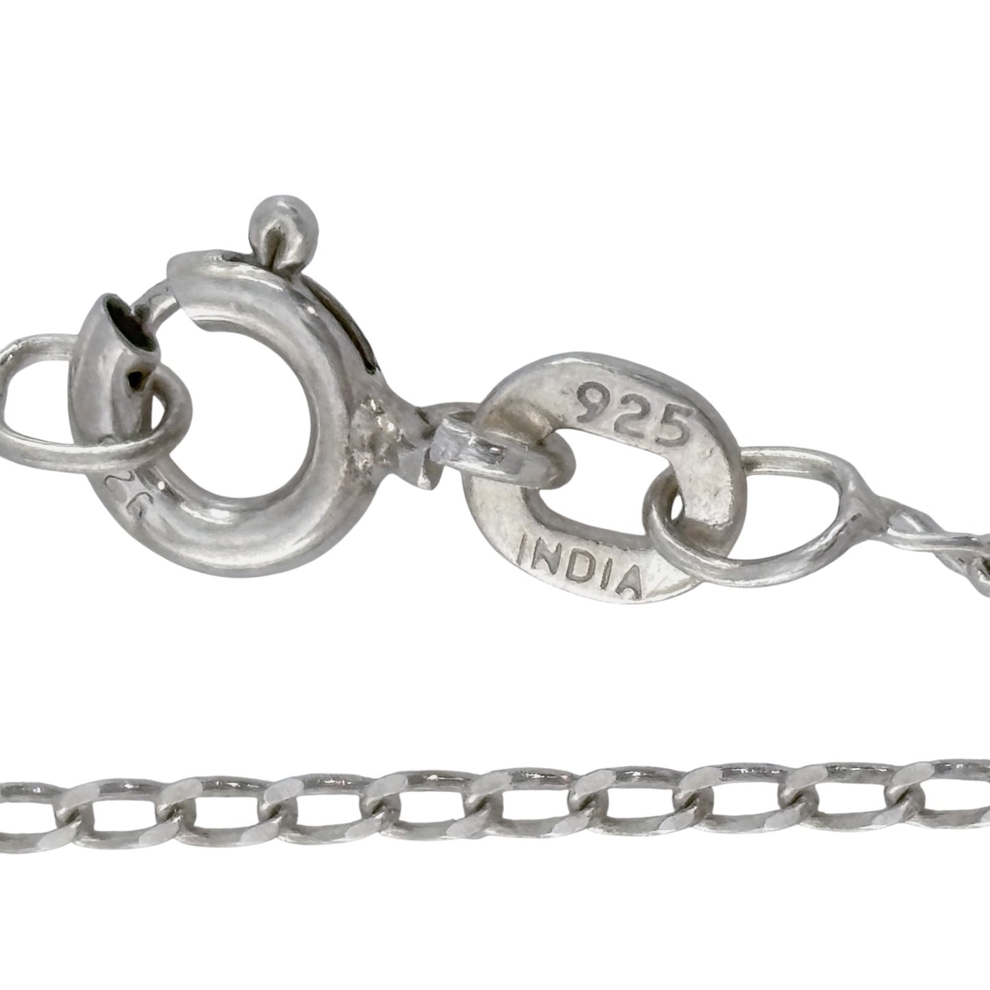Vintage Sterling Silver 925 Curb Link Chain Necklace 18"