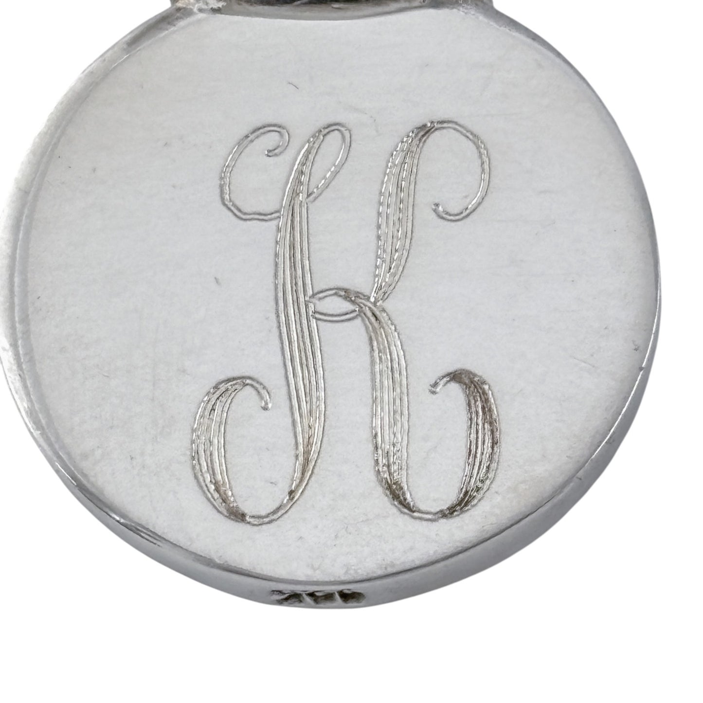 Vintage Sterling Silver 925 Monogram “K” Pendant