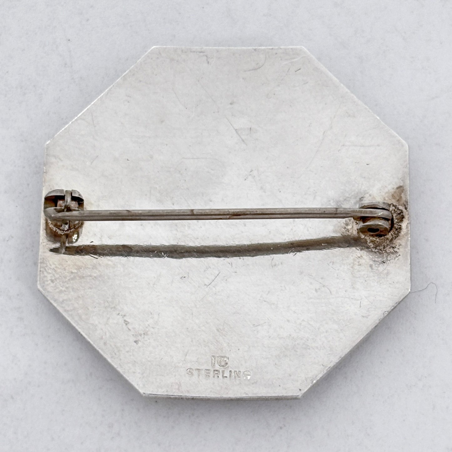 Vintage Sterling Silver 925 JHA Monogram Brooch